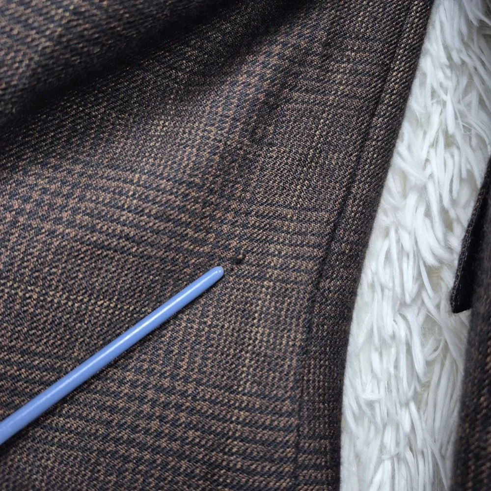 Brioni Nomentano Brown Glen Plaid 100% Pure Cashmere Blazer Saks Fifth Ave 46R